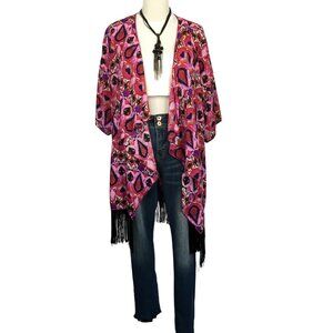 LuLaRoe Monroe Kimono – Bold Boho Bloom